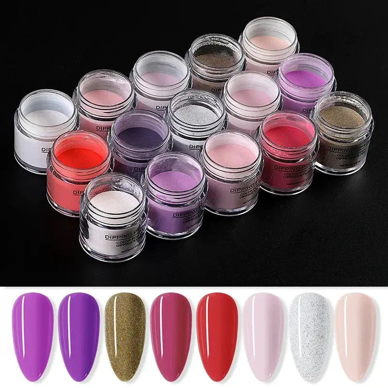 Glitter Chrome Dipping Powder For Nail Art In 25 Colors