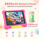 7 Inch Kids Tablet Full Set Android 15 24GB(3+21GB Virtual) 32GB ROM Five‑Core Processor 2800mAh WiFi Bluetooth5.4 With Headphone Writing Drawing Board Carry Bag Children Educational Learning Tablet