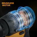 Brushless Cordless Rivet Gun Automatic 2.4-4.8mm Tool for 20V Battery