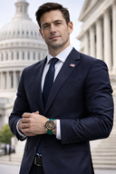 Chronograph Watch for Men Waterproof Yellow Silicone Strap Luminous Hands