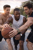 Chronograph Watch for Men Waterproof Yellow Silicone Strap Luminous Hands