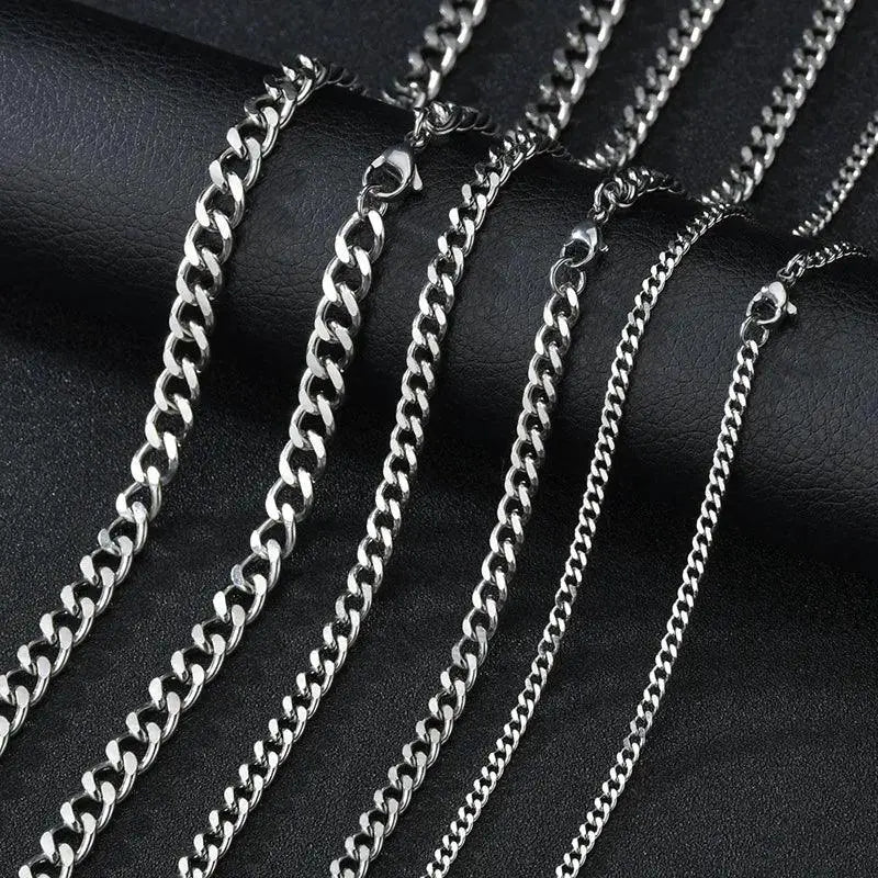 Men Stainless Steel Chain Necklace Titanium Jewelry