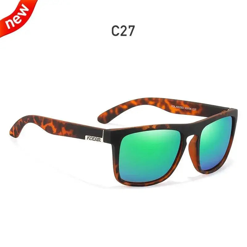KDEAM Polarized Sunglasses For Men Classic Square Frame