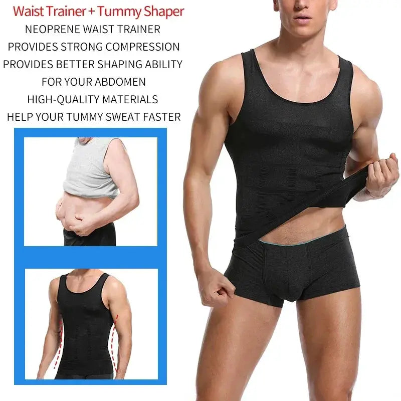Men's Slimming Compression Shirt for Abs and Gynecomastia