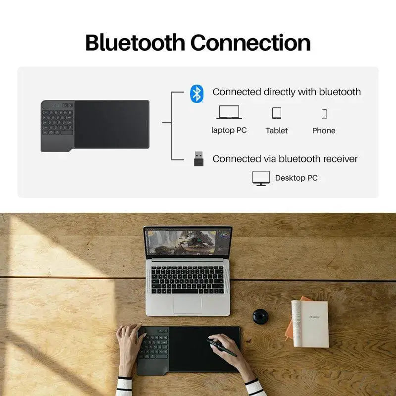 HUION Inspiroy Keydial KD200 Wireless Graphics Tablet