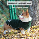 Spring Reflective Fleece Dog Jacket Windproof Pet Coat