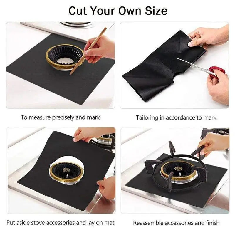 Gas Stove Protector Covers Non Stick Burner Liners 27x27 cm