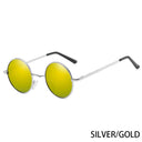Stylish RUOBO Polarized Round Metal Sunglasses UV400 Unisex