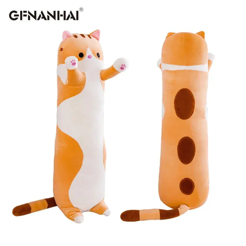 Long Cat Plush Toy Pillow 50 To 130CM Soft Cuddle Companion