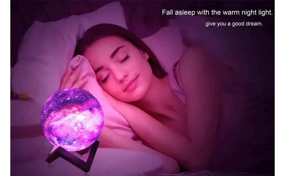 3D Printing Moon Lamp With Remote 16 Color Night Light