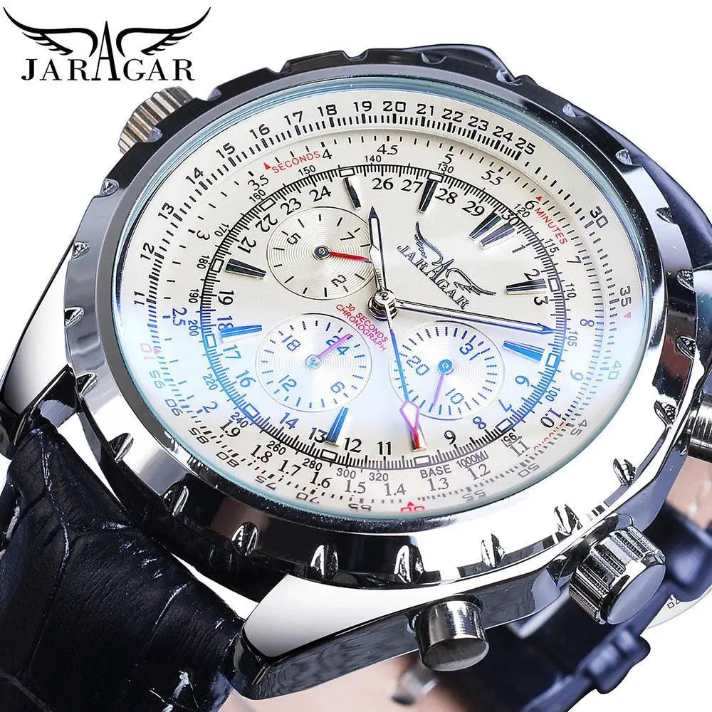 Jaragar Pilot Automatic Mechanical Watch Luxury for Men