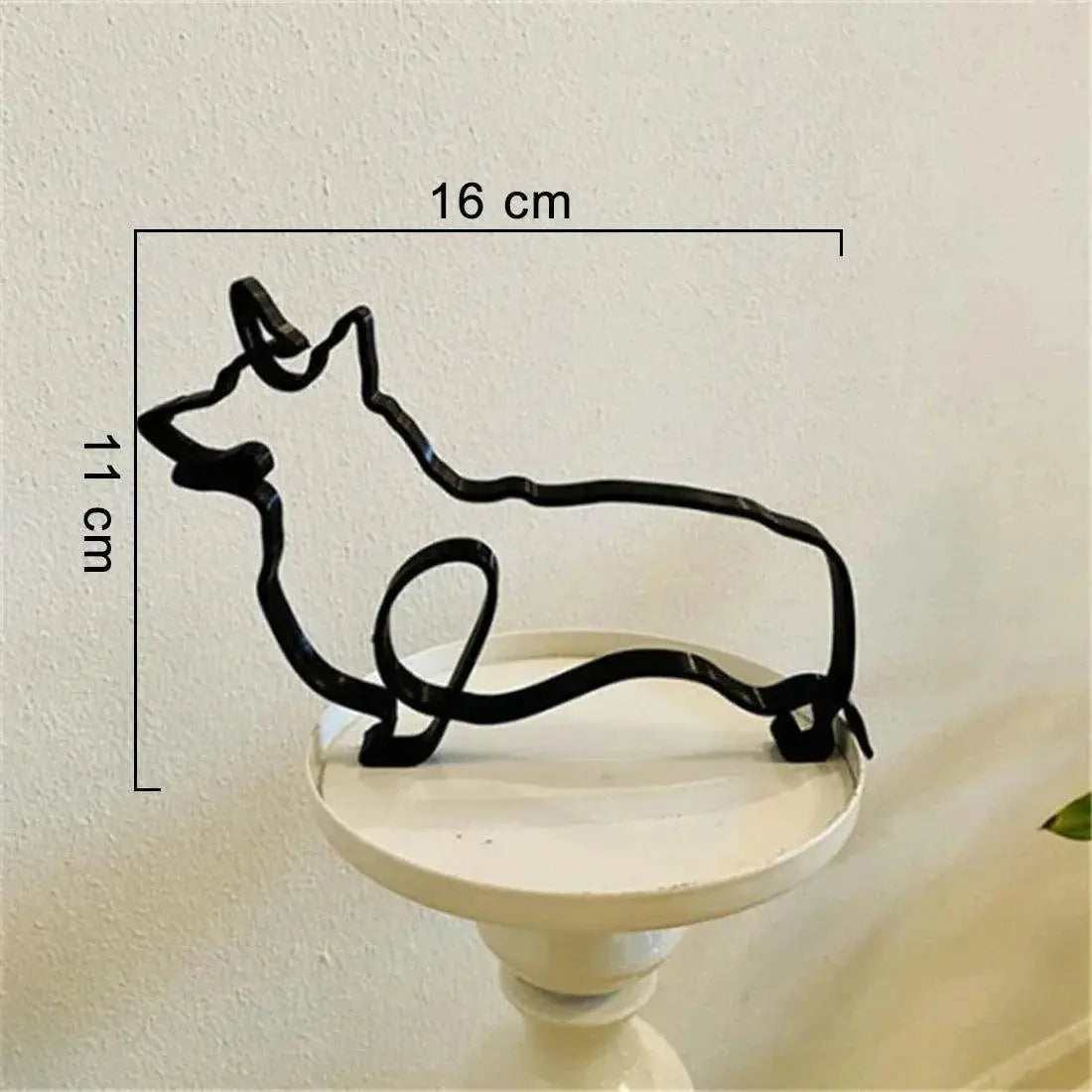 Metal Dog Art Sculpture for Modern Home Office Decor Gift