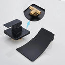 Waterfall Water Basin Faucet Chrome Matte Black In Wall Installation