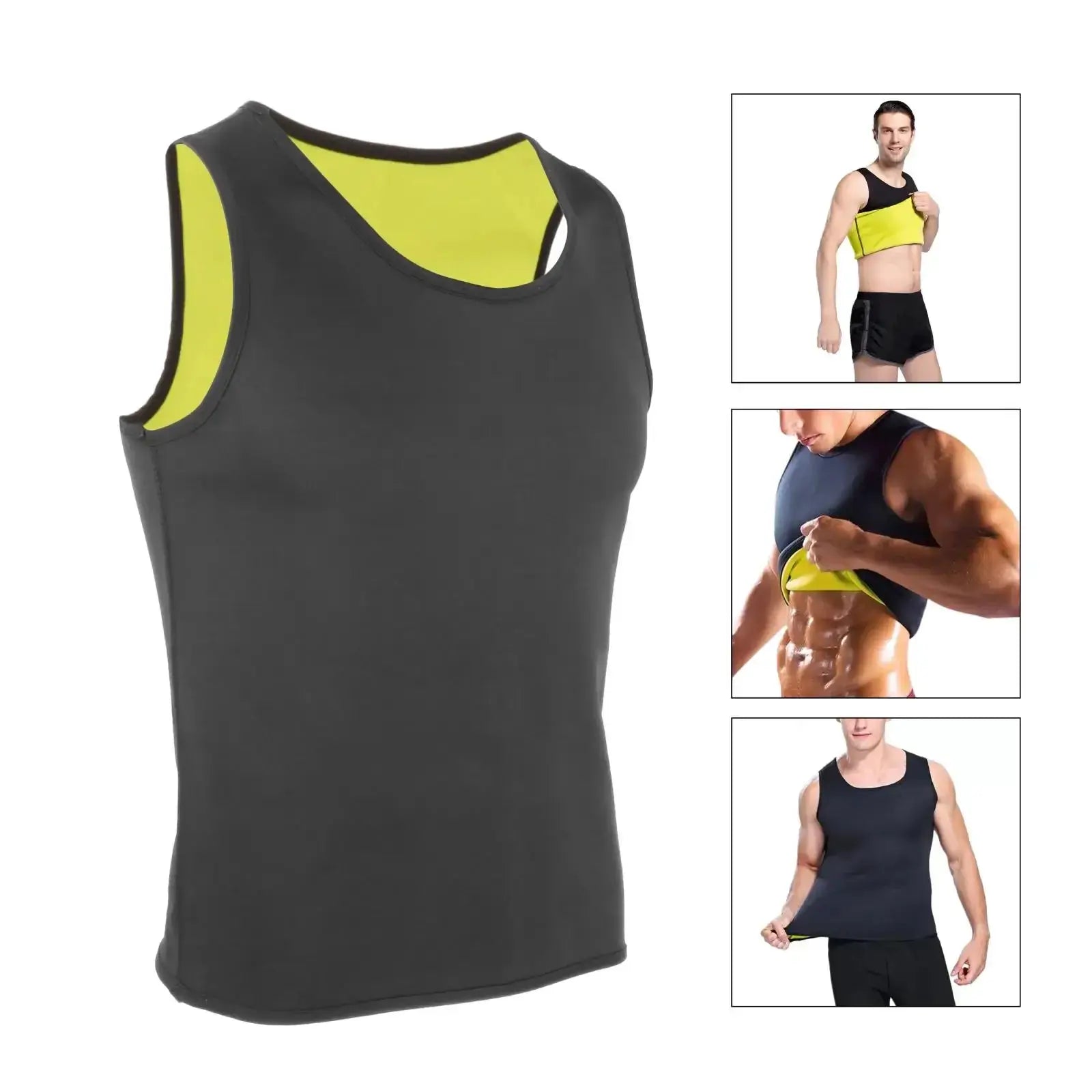 Men's Hot Sauna Vest for Slimming and Weight Loss Workout