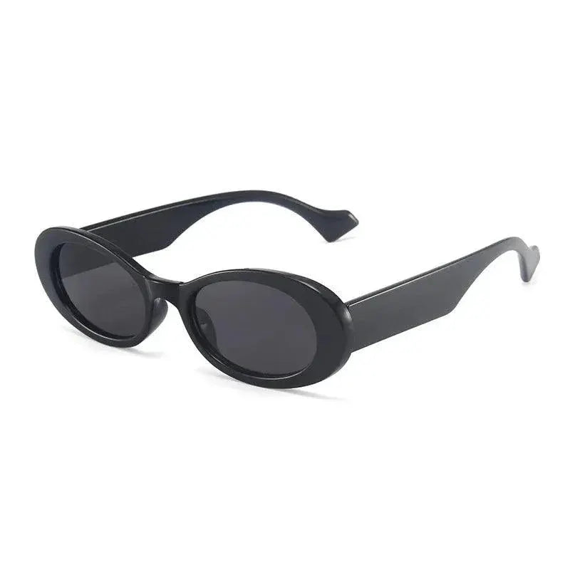 Unisex Vintage Leopard Oval Sunglasses UV400 Protection
