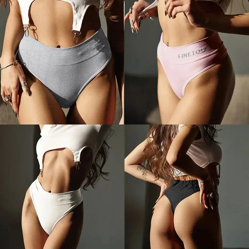 Finetoo Women High Waist Panties Big Size M To 2XL G String
