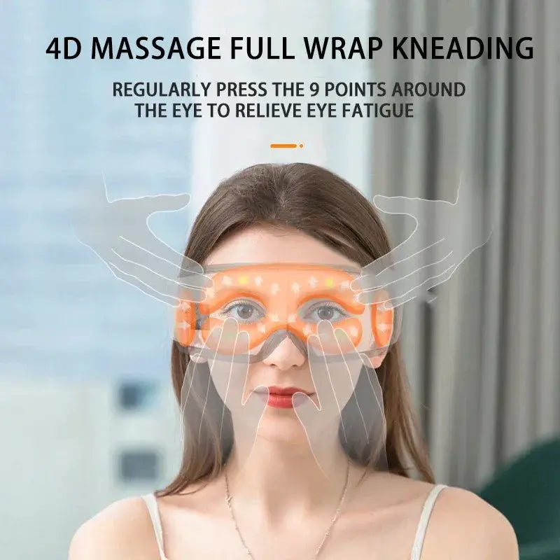 Eye Massager 4D Smart Airbag Glasses With Vibration And Heat