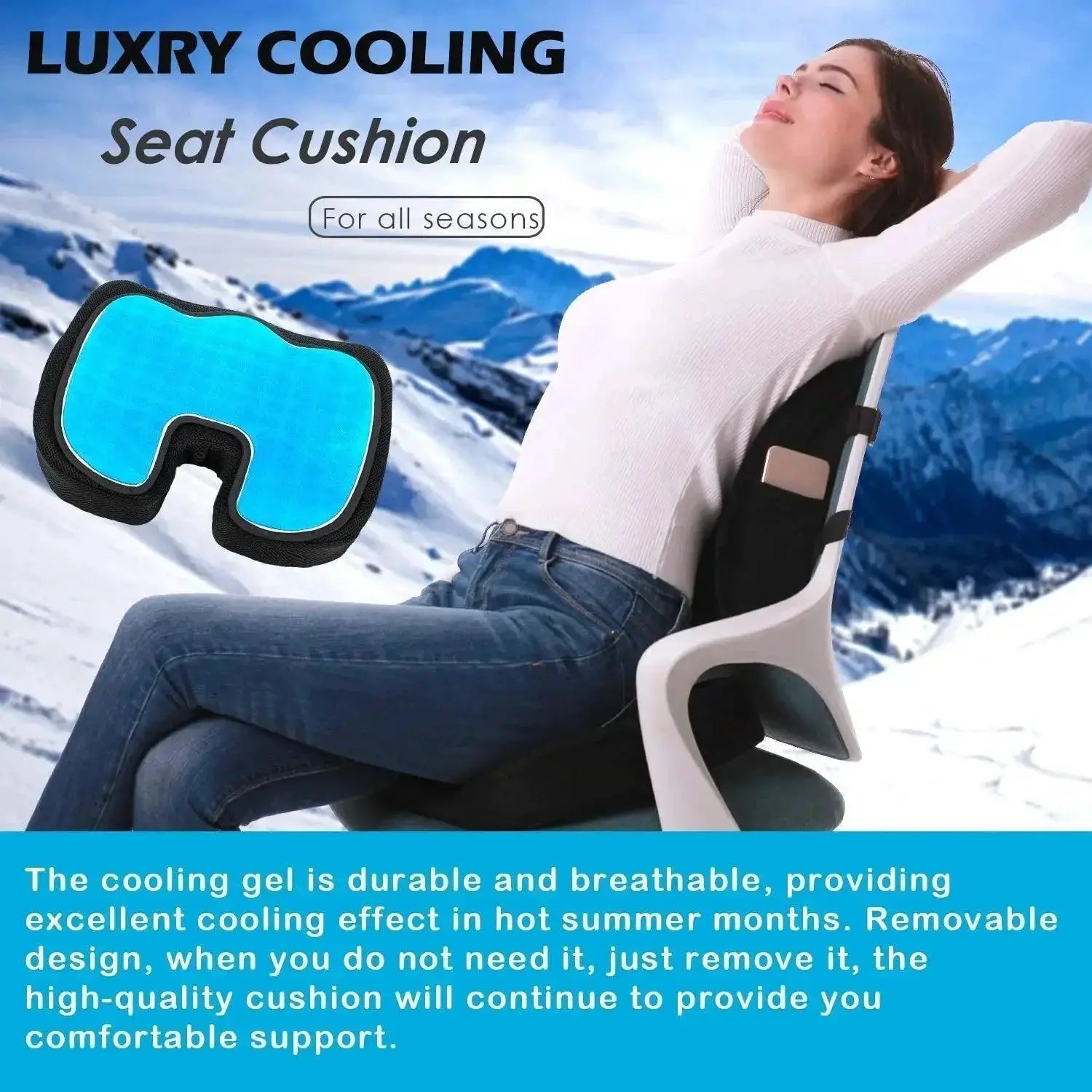 U Shaped Memory Foam Gel Seat Cushion for Travel Support