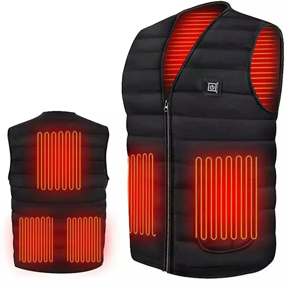 Men Autumn Winter Smart Heating Cotton Vest M7XL Thermal