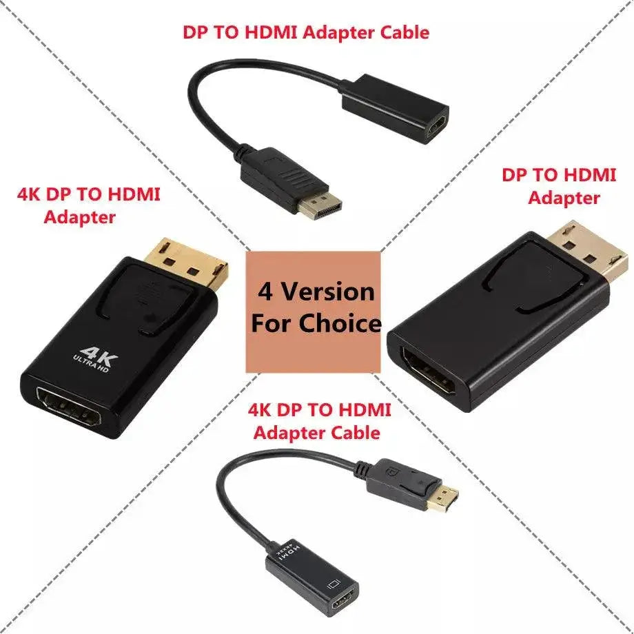 Enhanced 4K DisplayPort To HDMI Adapter Plug And Play