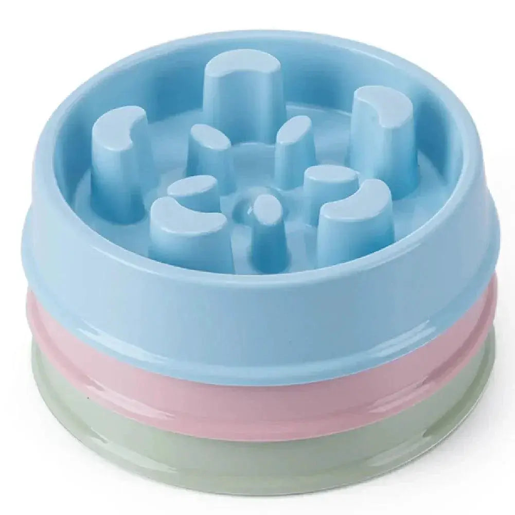 Slow Feeder Dog Bowl Durable Plastic Non Slip Pet Bowl