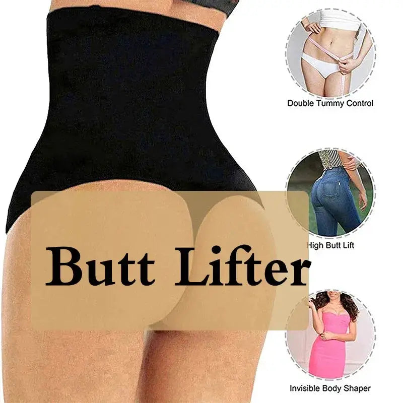 High Waist Seamless Body Shaper Briefs Firm Control Thong