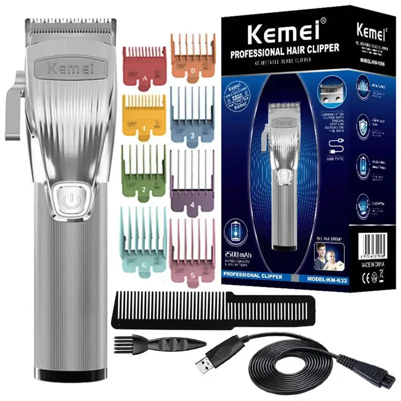 I32 K32 Professional Men Cordless Rechargeable Hair Trimmer