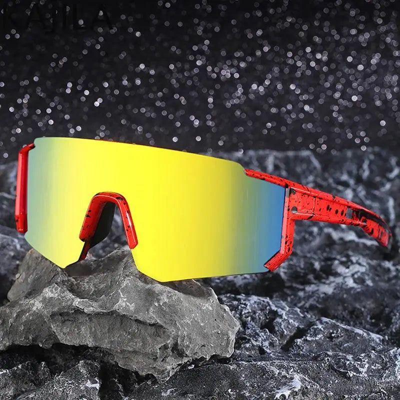 Unisex Oversized Rimless Sports Sunglasses UV400 Protection