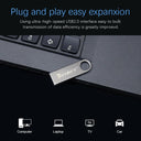 TECHKEY USB Flash Drive Stylish Waterproof Memory Stick Silver