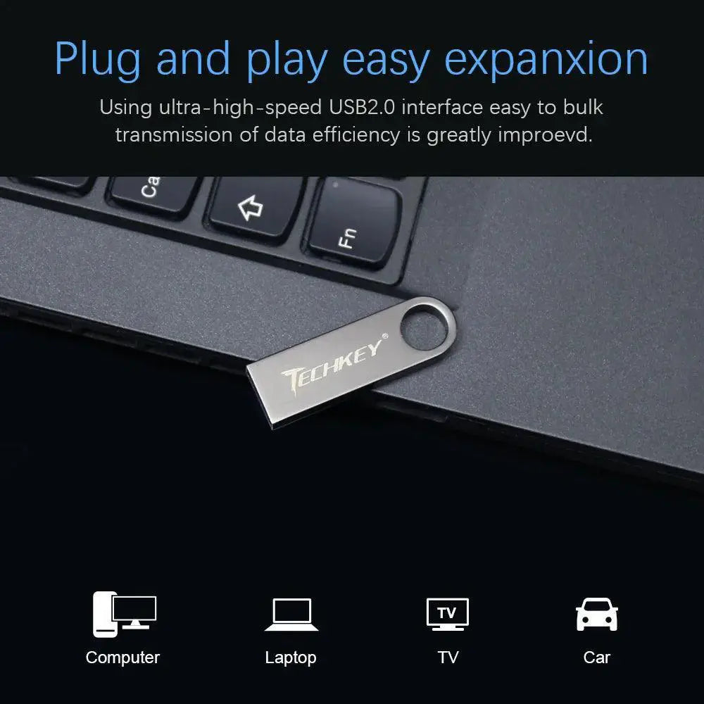 TechKey USB Flash Drive Stylish Waterproof Memory Stick - OurLum.com
