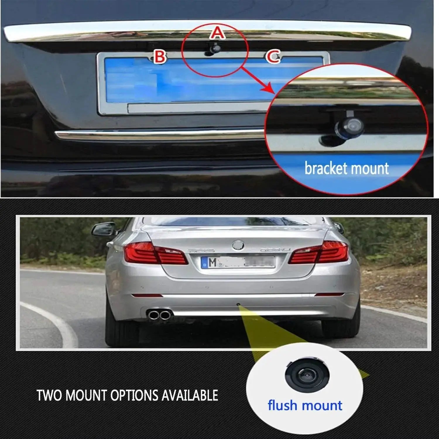 Car Rear View Camera HD Night Vision Wide Angle Waterproof CCD Backup Monitor - stepyours.com