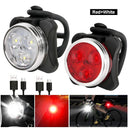 Waterproof Mini Bike Lamp Front Light White Taillight Red