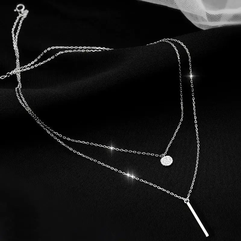 Chic Women Choker Necklace Silver Heart Butterfly Cross