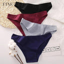 Ultra-Soft Plus Size Cotton Panties Set in Solid Colors