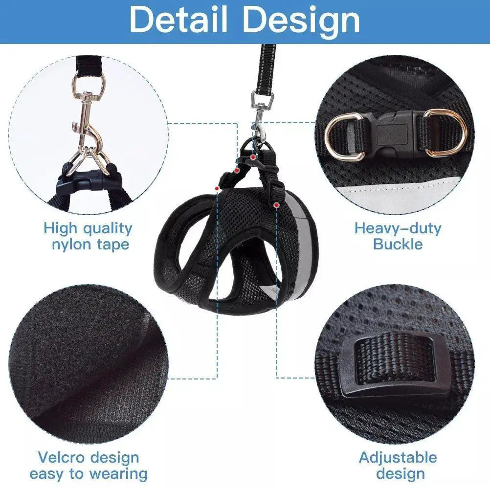 Breathable Cat Harness Leash Set for Safe Outdoor Adventures