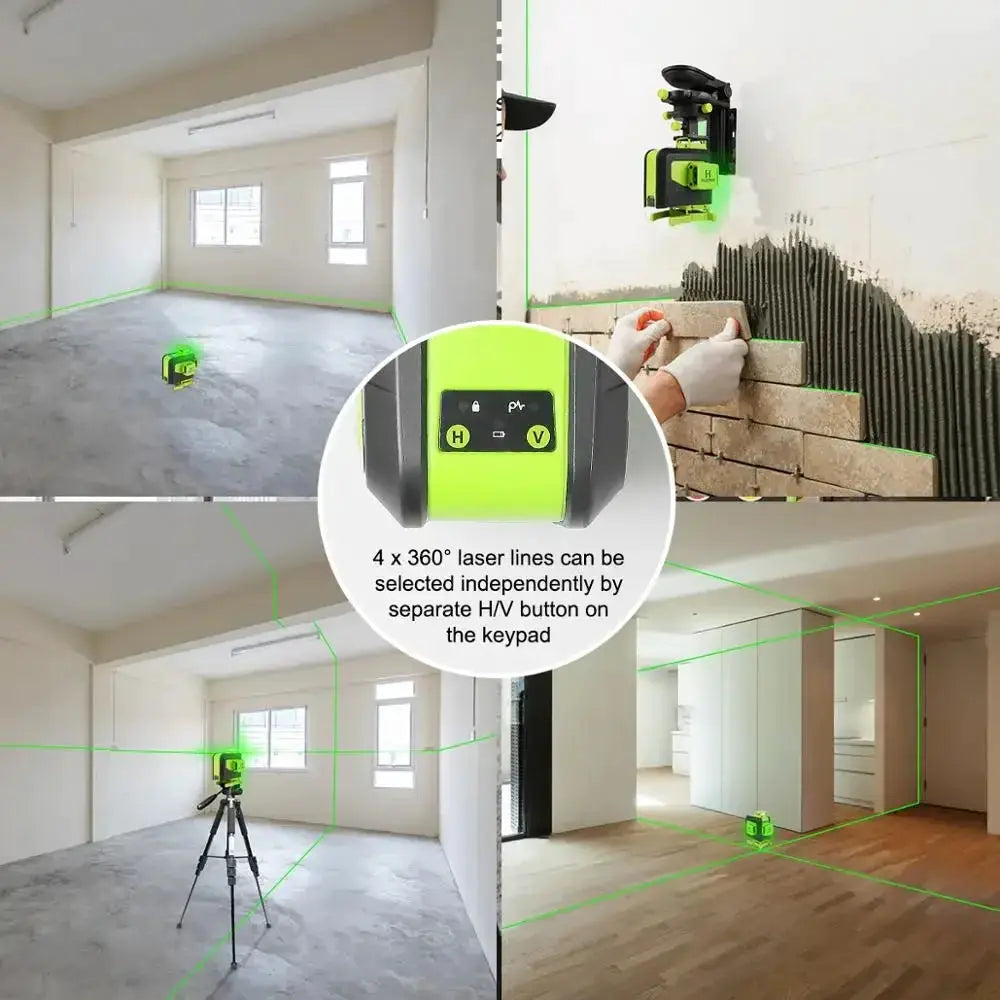 Huepar 16 Lines 4D Cross Line Laser Level Green Beam