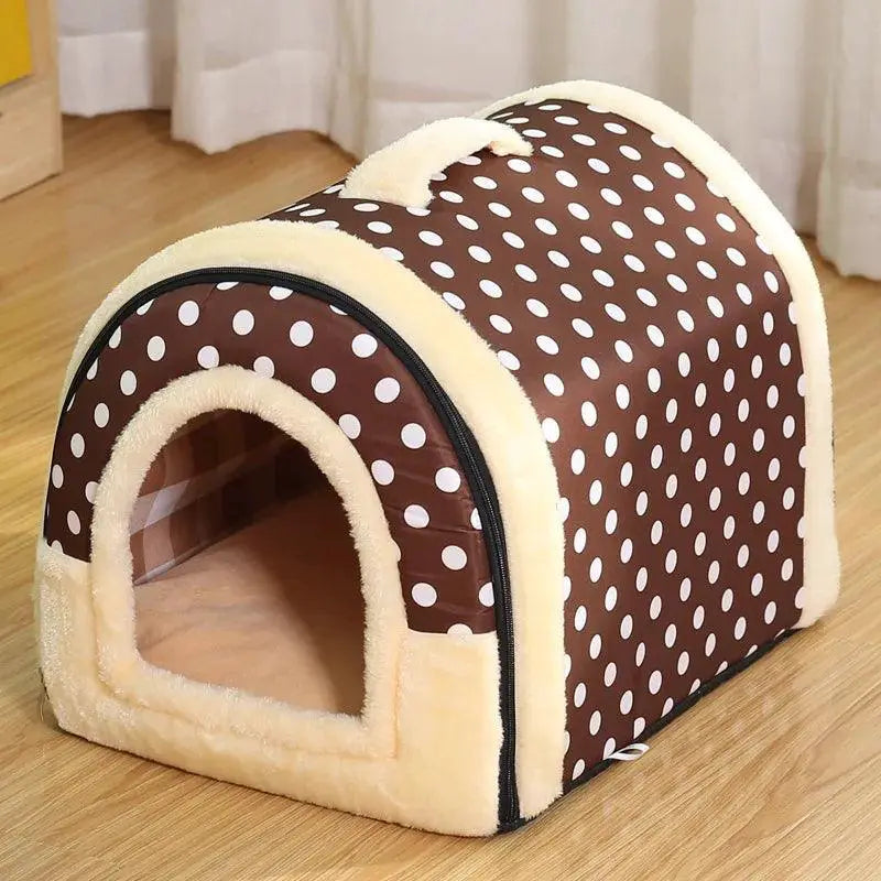 Pet Cave Bed for Small Pets with Cushion — H New