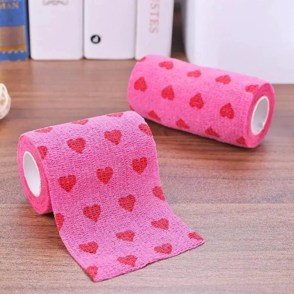Pet Waterproof Tattoo Grip Bandage Cover Wrap Rose Red