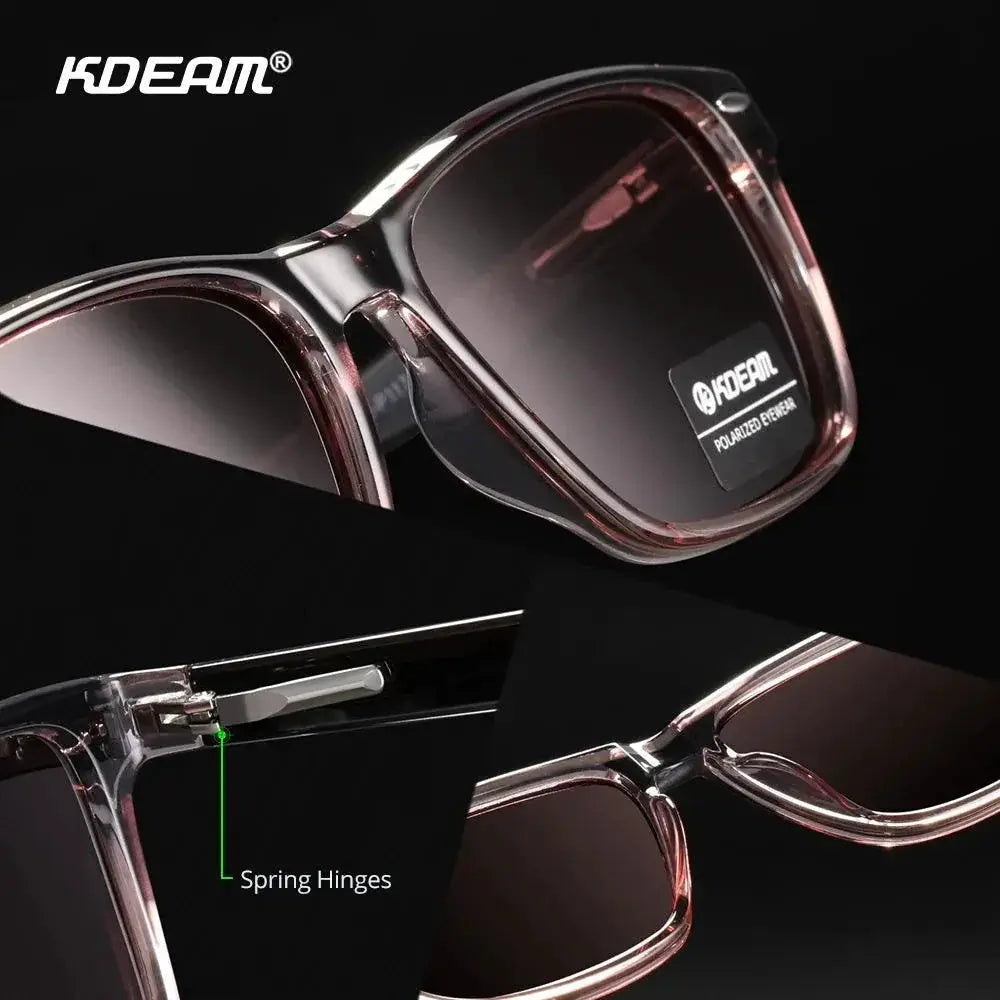 Unisex Polarized Square Sunglasses TR90 Frame Lightweight