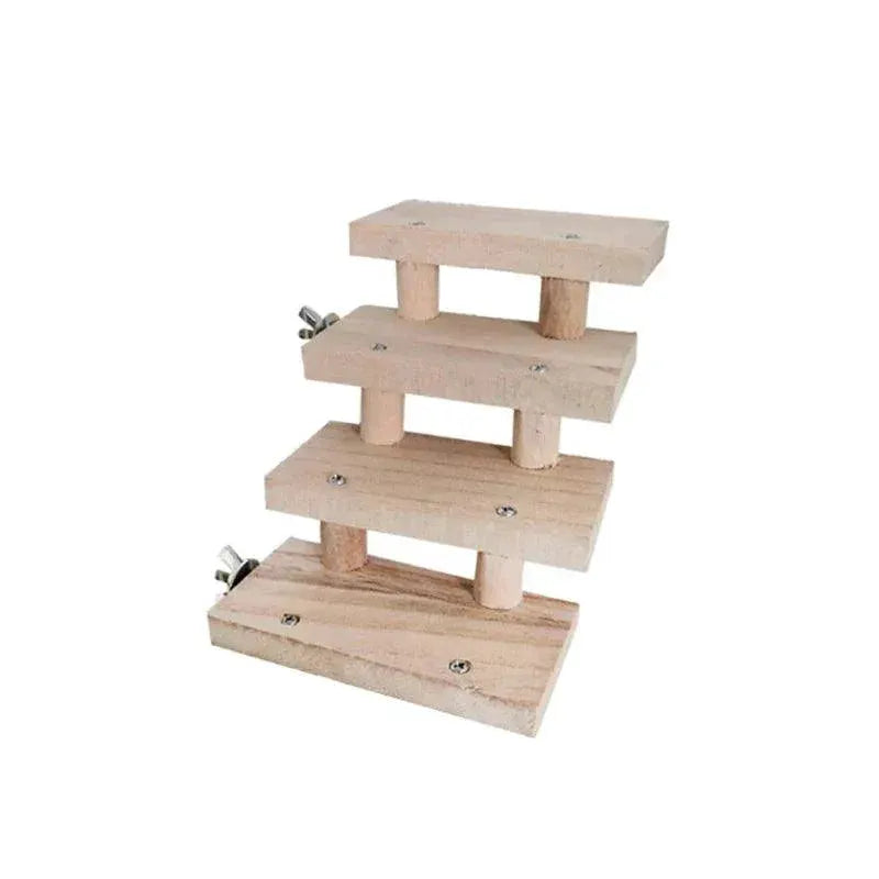 Hamster Wooden Ladder Bird Parrot Climbing Cage Accessory