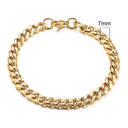 Vnox 3-11mm Chunky Miami Curb Chain Bracelet for Men