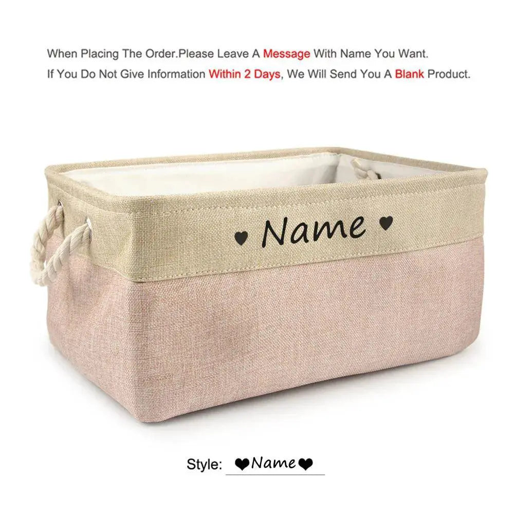 Personalized Pet Toy Storage Box With Custom Name Clothes — product view 10
