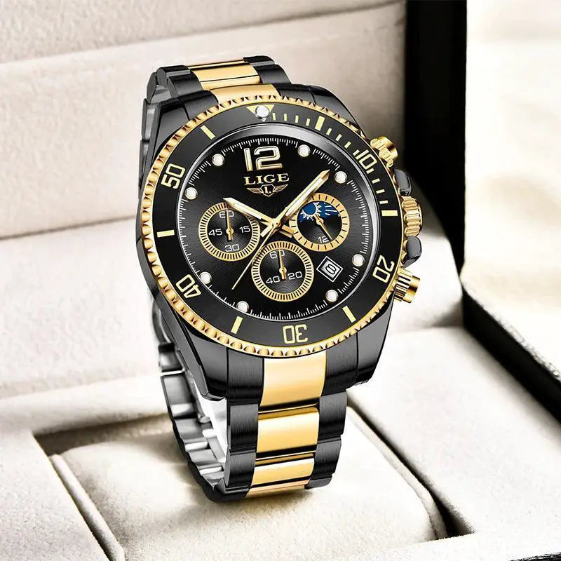 Moon Phase Chronograph Sport Watch Waterproof Performance