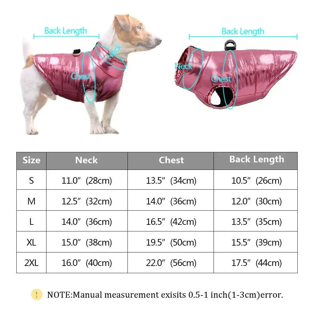 Waterproof Dog Jacket For Small Breeds Warm Coat Rainproof