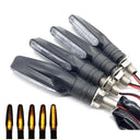 4 Pcs Motorcycle LED Turn Signals Sequential Flowing Water Tail Stop Indicators