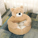 Cozy Bear Hug Dog Bed Winter Warm Plush Cat Mat Nest Sofa