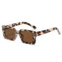 Stylish UV400 Retro Leopard Rectangle Sunglasses Unisex