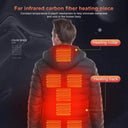 Men 9 Areas Heated Jacket USB Winter Electric Heating Coat