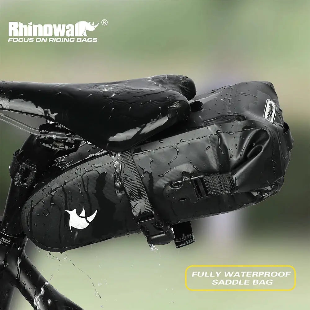 Rhinowalk Bicycle Saddle Bag 1.5L 2.5L Full Waterproof Cycling Seat Bag MTB Road Repair Tools Bag Bike Tail Pack Accessories