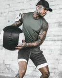 Summer Running Shorts Men 2 in 1 Quick Dry Gym Shorts